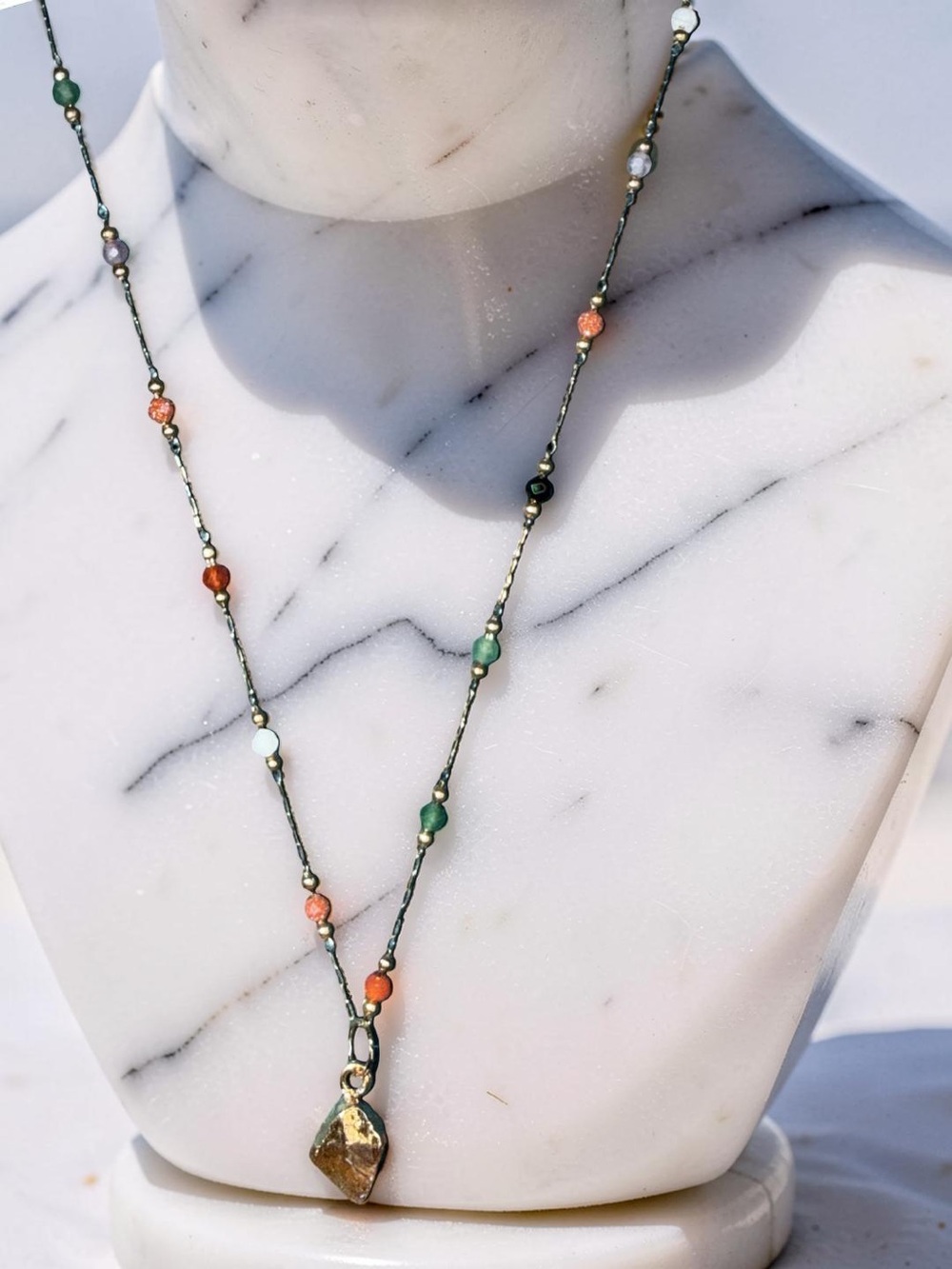 ⭐️Stunning multi stone boho necklace with raw Citrine 🤩